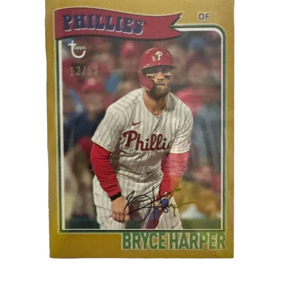 BRYCE HARPER 2023 TOPPS BROOKLYN COLLECTION**GOLD**#43 12/50 PHILLIES